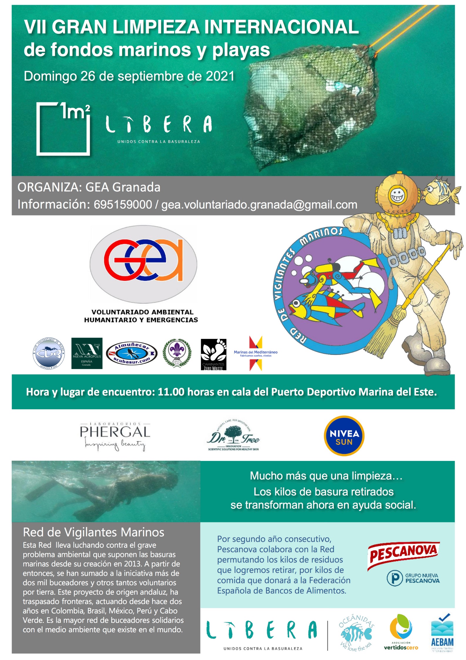 VII Nettoyage international des fonds marins à Marina del Este