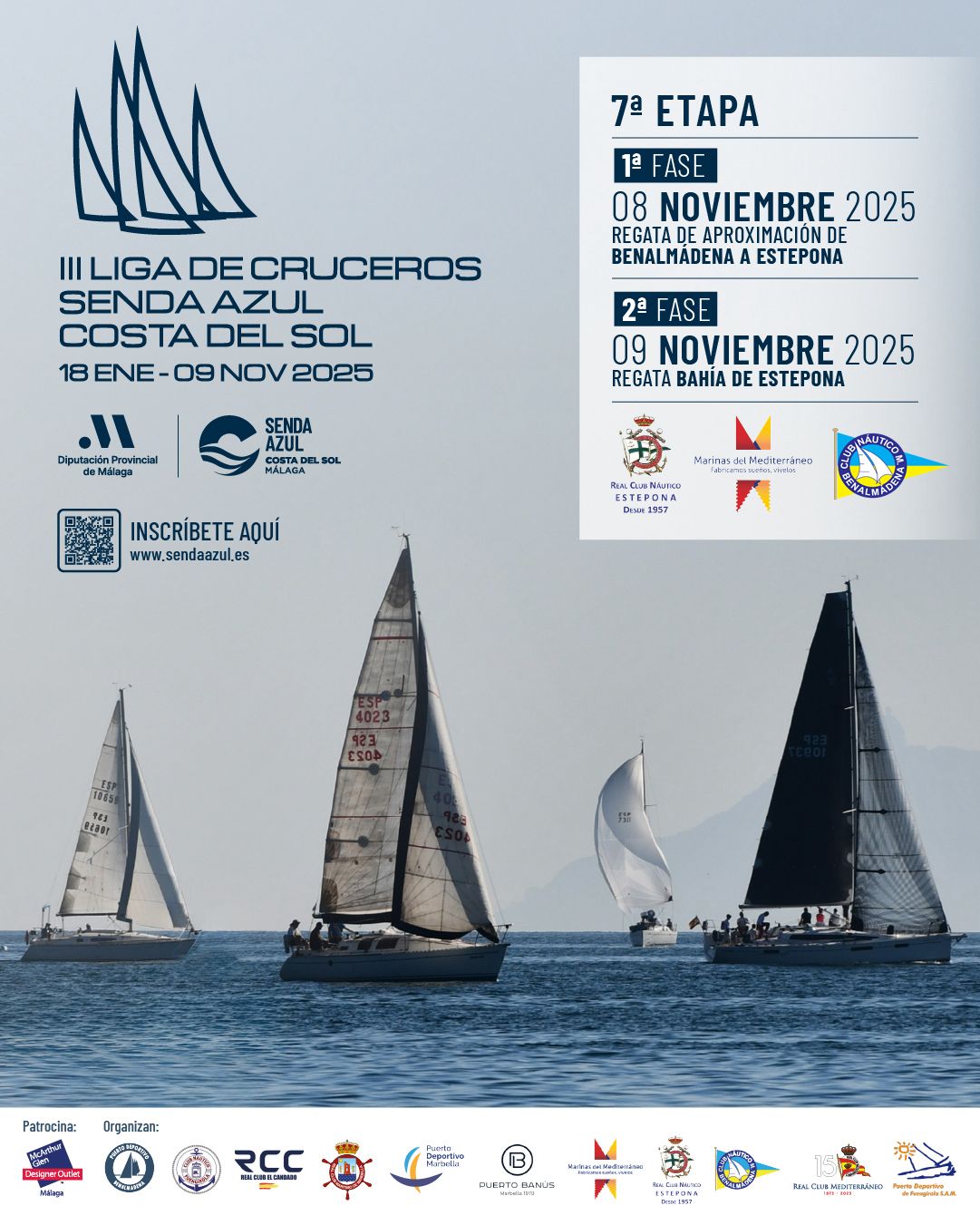 La III Liga de Cruceros Senda Azul-Costa del Sol recala en Estepona con su séptima prueba