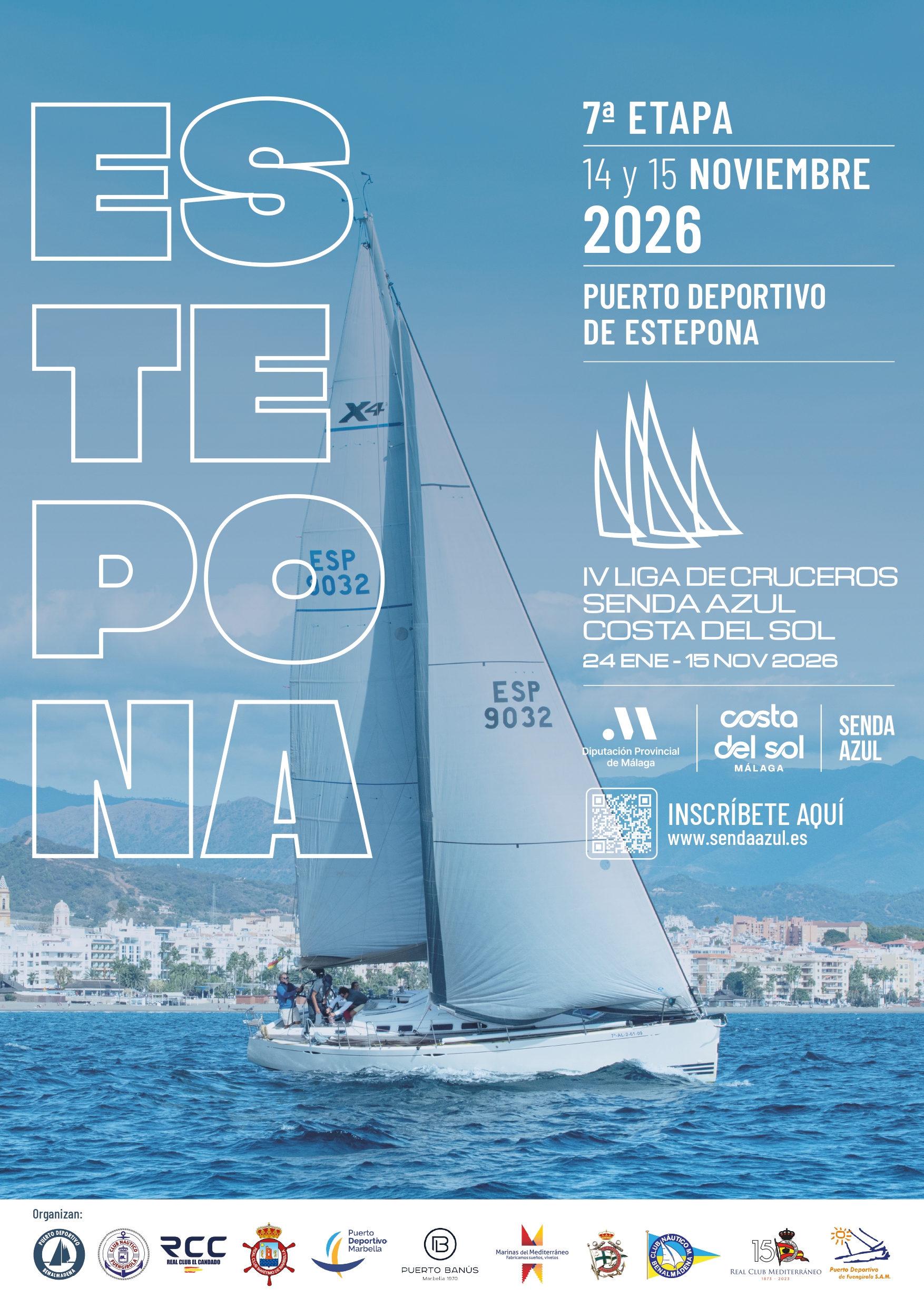 La IV Liga de Cruceros Senda Azul-Costa del Sol celebra su última prueba en Estepona los días 14 y 15 de noviembre